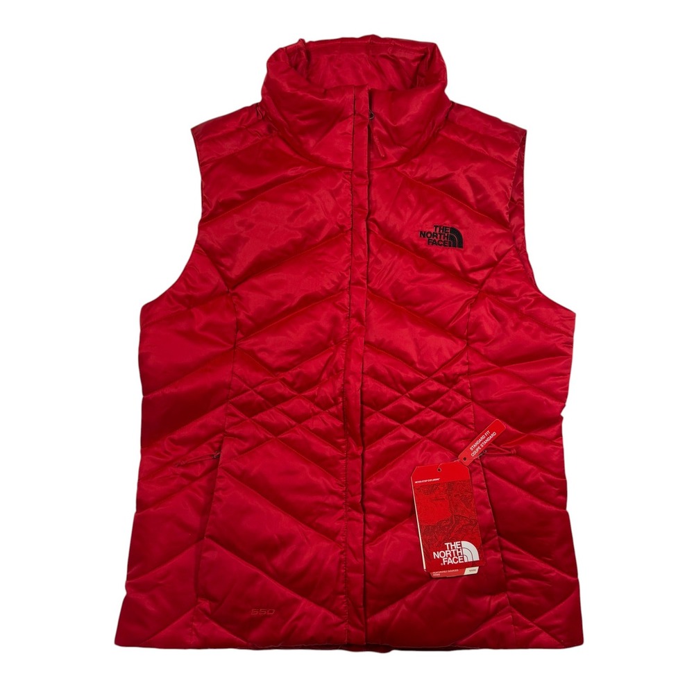The North Face Aconcagua Vest Womens Small Red 550 Down Puffer NF0A2TDS682-S NWT